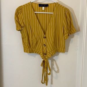 Mustard yellow crop top